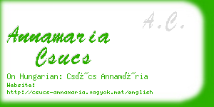 annamaria csucs business card